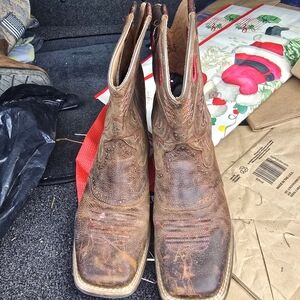 Ariat Boys Brown Leather Western Boots
